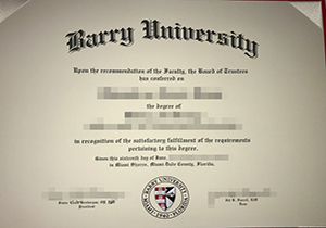 Barry University diploma