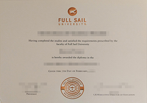 Full Sail University diploma