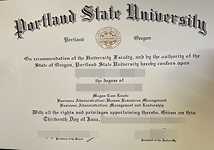 Portland State University diploma-1