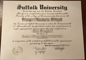 Suffolk University diploma