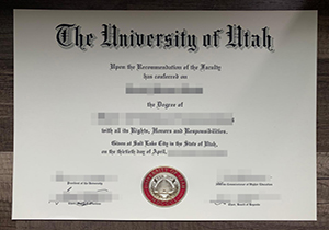 The University of Utah diploma