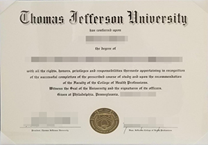 Thomas Jefferson University diploma