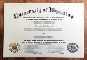 University of Wyoming diploma