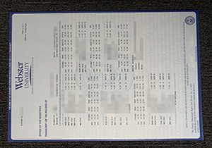 Webster University transcript