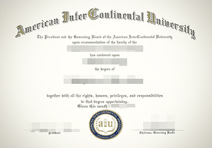American InterContinental University diploma