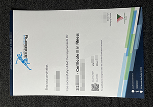 Australian Fitness Academy certificate