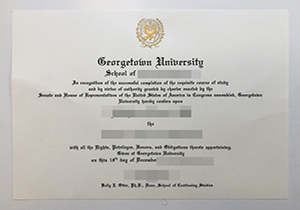 Georgetown University diploma