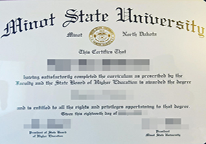 Minot State University diploma