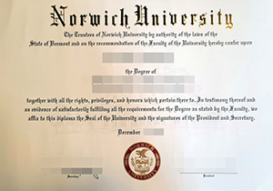 Norwich University diploma