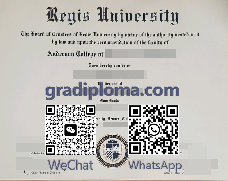Regis University diploma