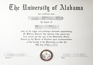 The University of Alabama diploma