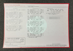 Ball State University transcript