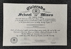 Colorado School of Mines degree