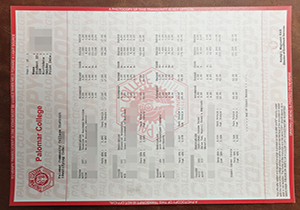 Palomar College transcript