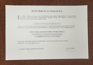 University of Padova diploma