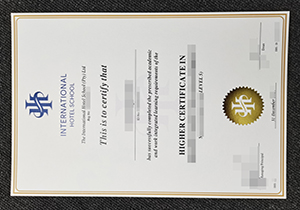 International Hotel School certificate