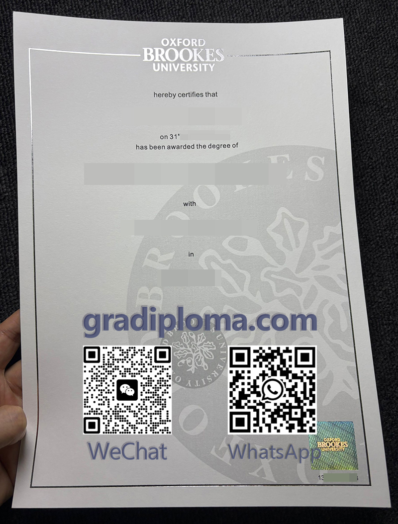 Oxford Brookes University diploma