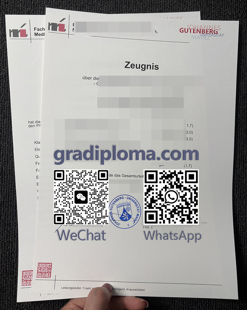 University of Mainz transcript