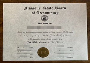 Missouri CPA certificate
