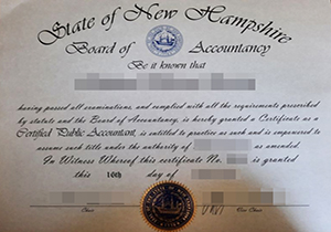 New Hampshire CPA certificate