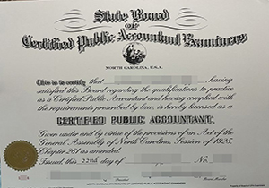 North Carolina CPA certificate