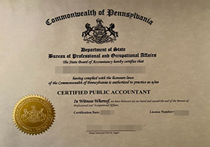 Pennsylvania CPA certificate