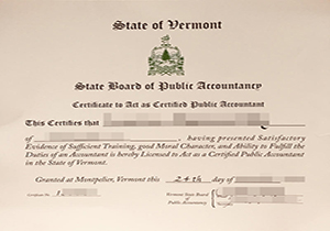 Vermont CPA certificate