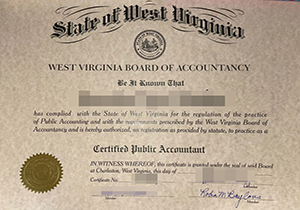 West Virginia CPA certificate