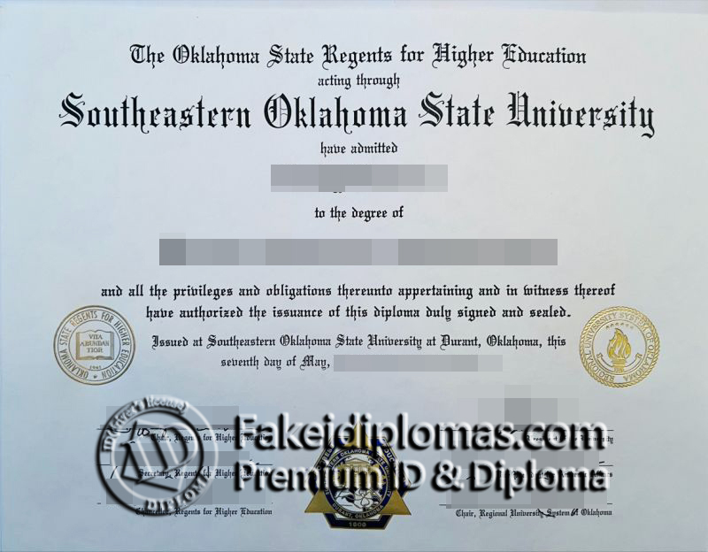 SOSU diploma, fake Southeastern Oklahoma State University degree
