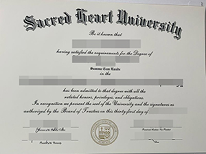 Sacred Heart University diploma-1