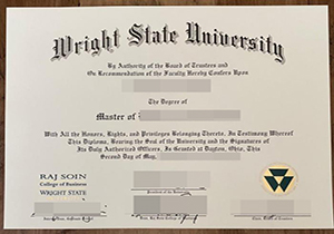 Wright State University degree copy