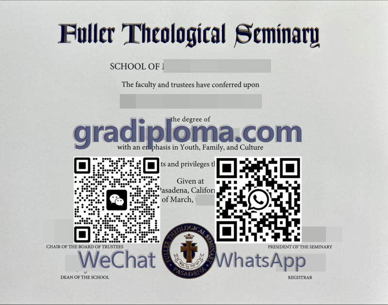 Fuller Theological Seminary diploma