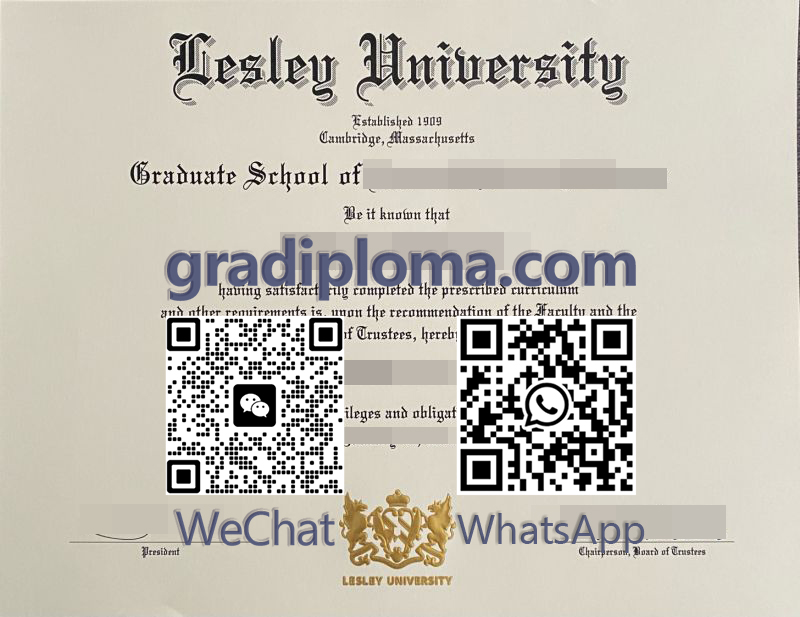 Lesley University diploma