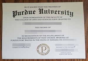 Purdue University degree certificate-1