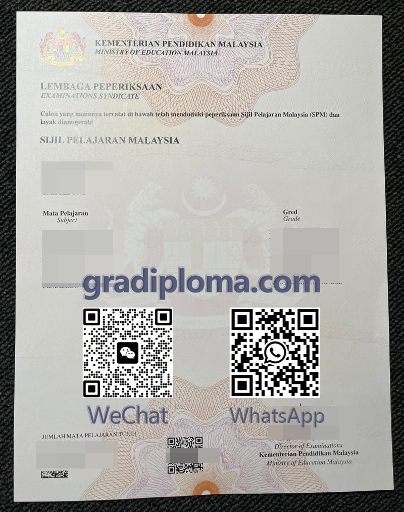 Sijil SPM certificate