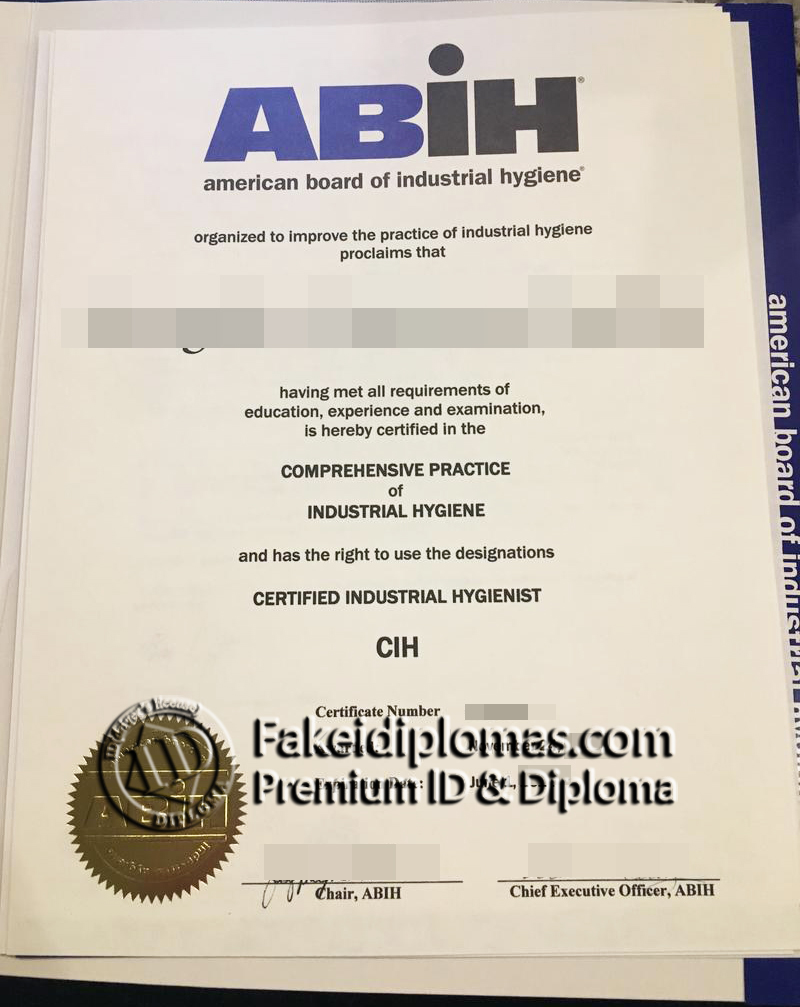 CIH Certificate