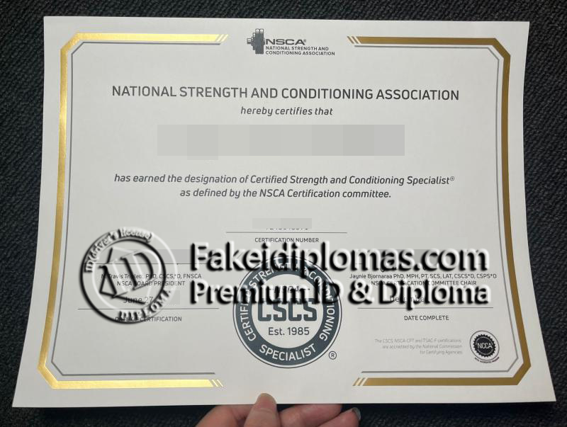 CSCS Certificate