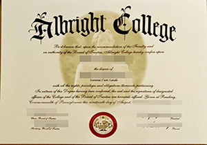 Albright College diploma-1