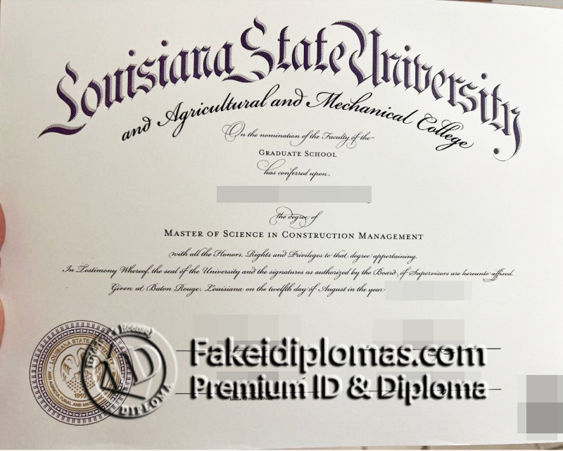Louisiana State University diploma