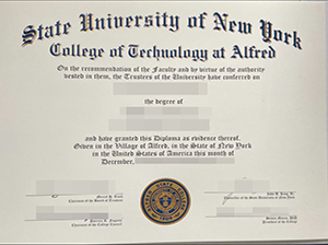 SUNY Alfred State College diploma-1