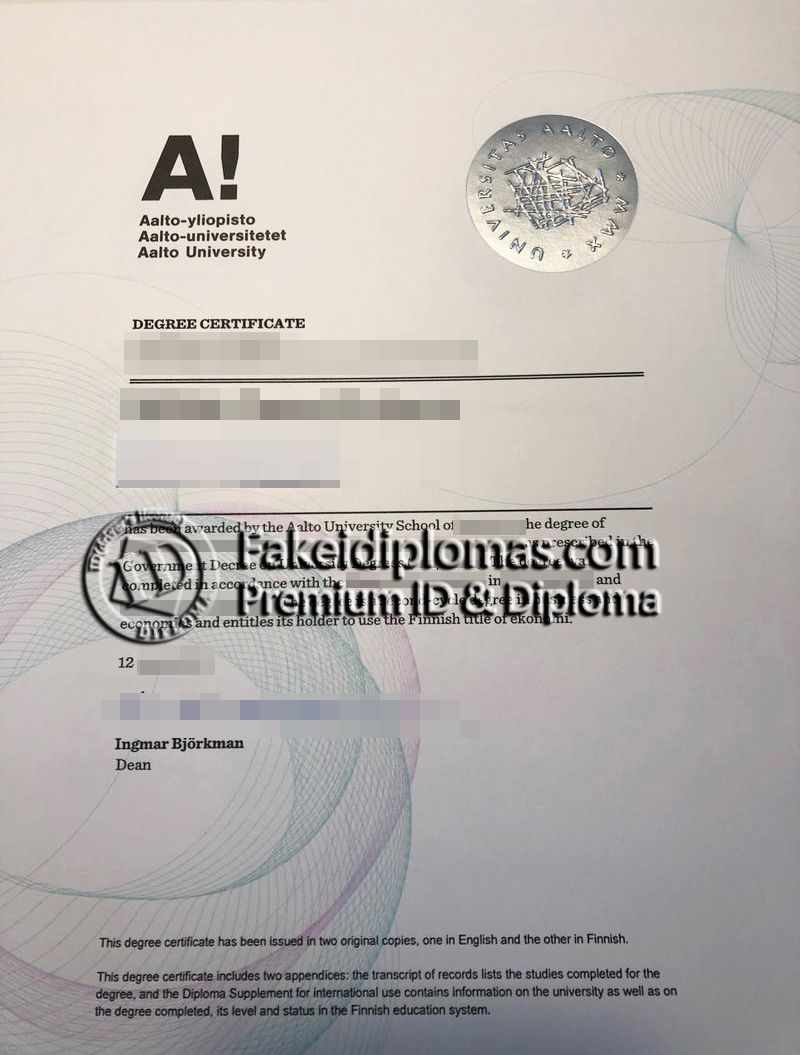 Aalto University diploma