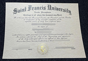 Saint Francis University diploma-1