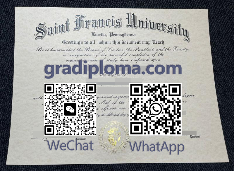 Saint Francis University diploma