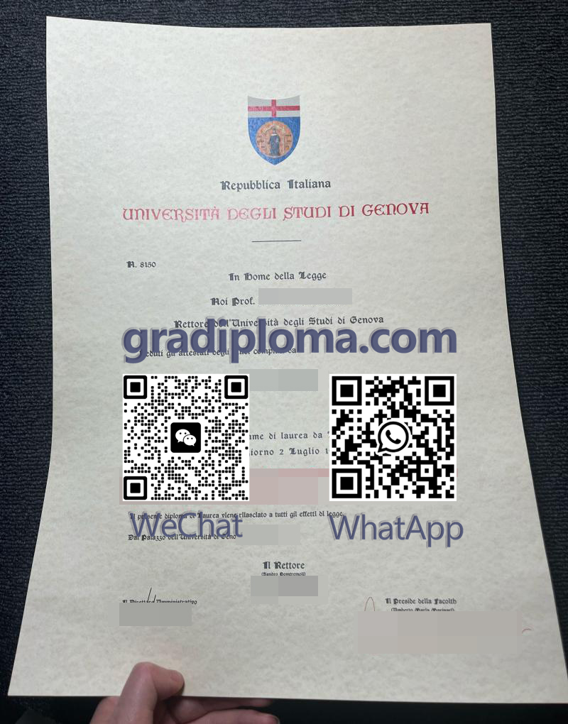 Università degli Studi di GENOVA diploma