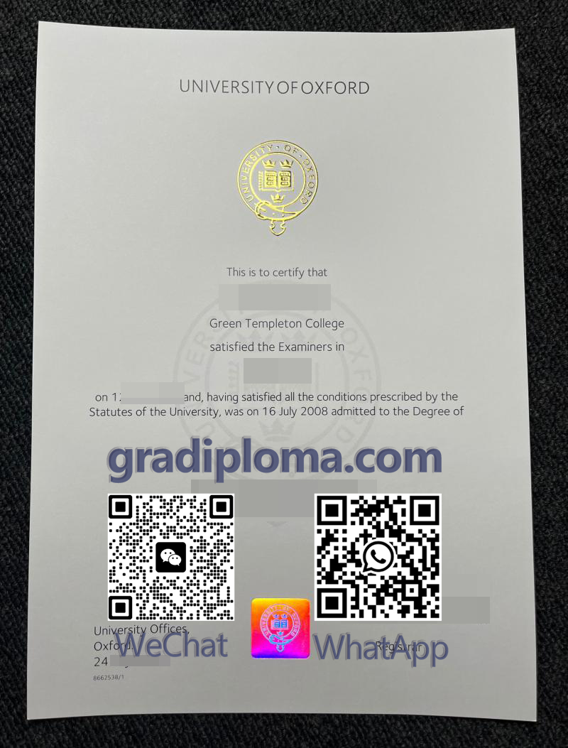 University of Oxford diploma
