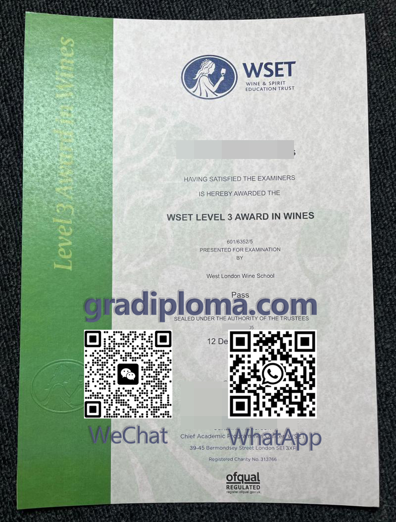 WSET Level 3 Certificate
