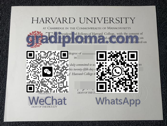 Harvard University diploma