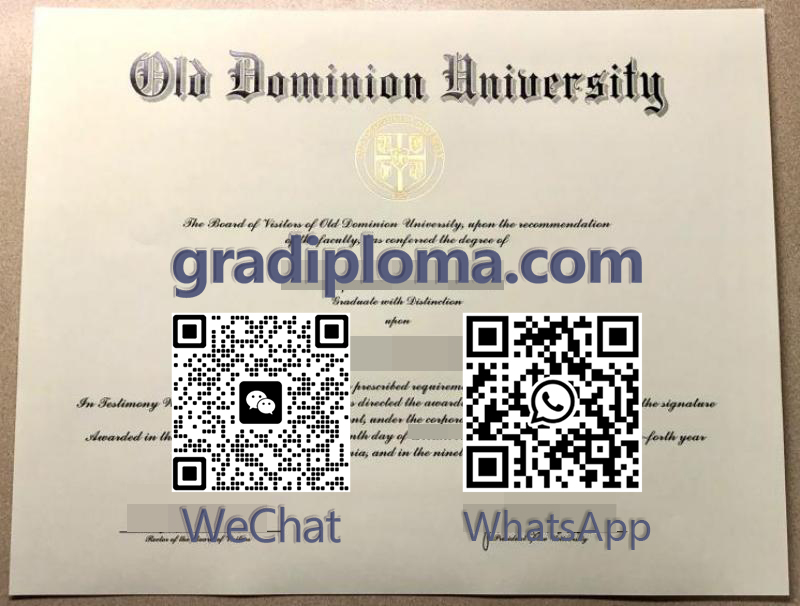 Old Dominion University diploma
