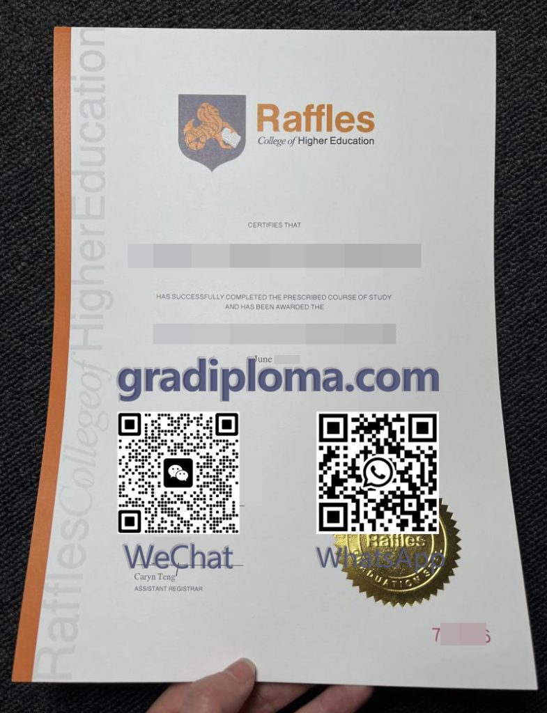Buy RCHE diploma, Raffles College of Higher Education degree