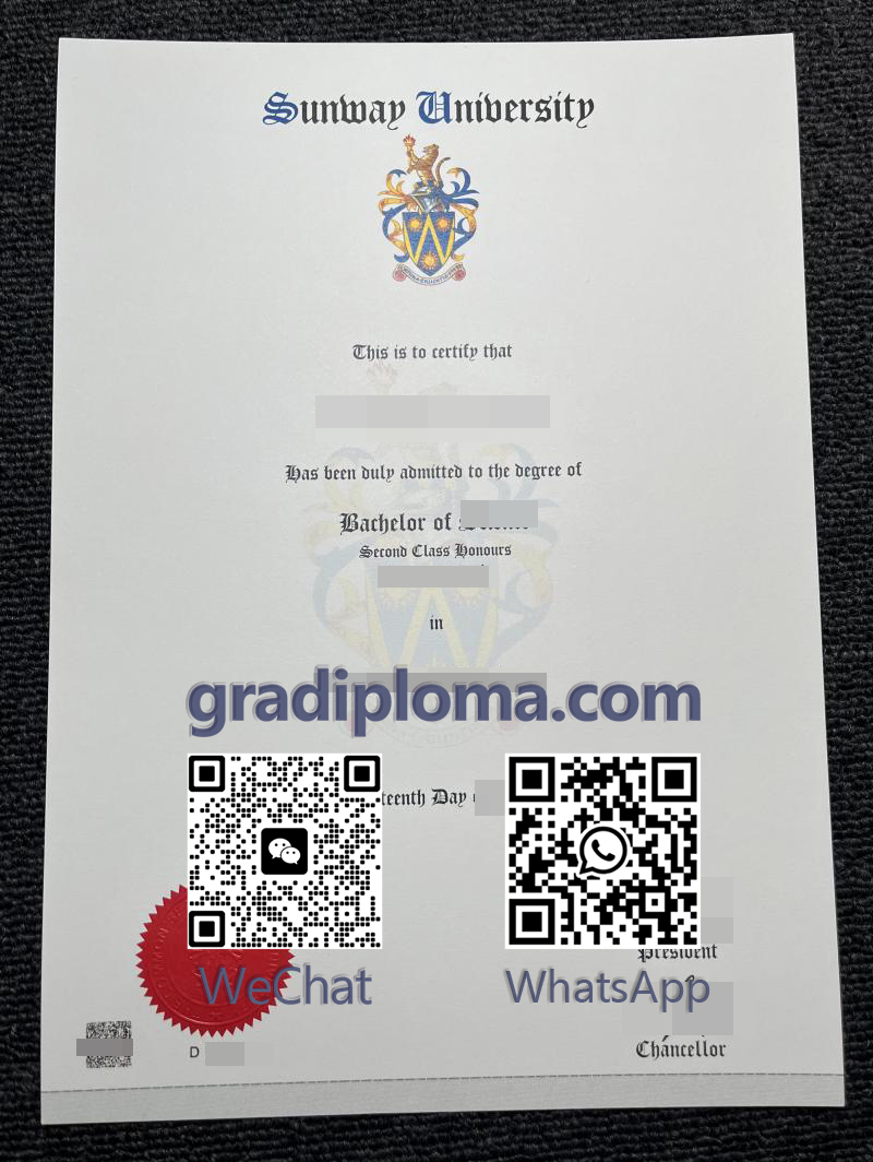 Sunway University diploma
